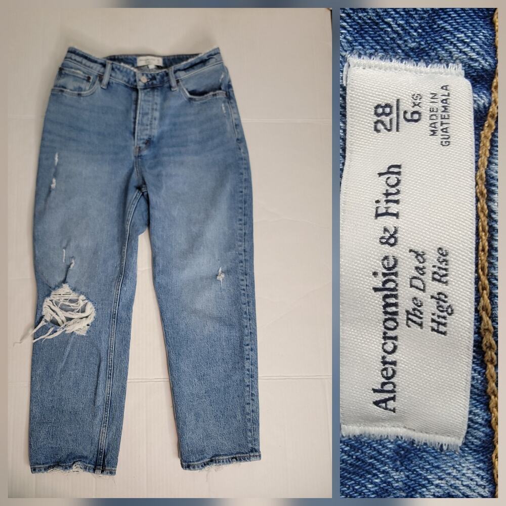 Abercrombie & Fitch Jeans 28 6XS The Dad High Rise Curve Love Button Fly